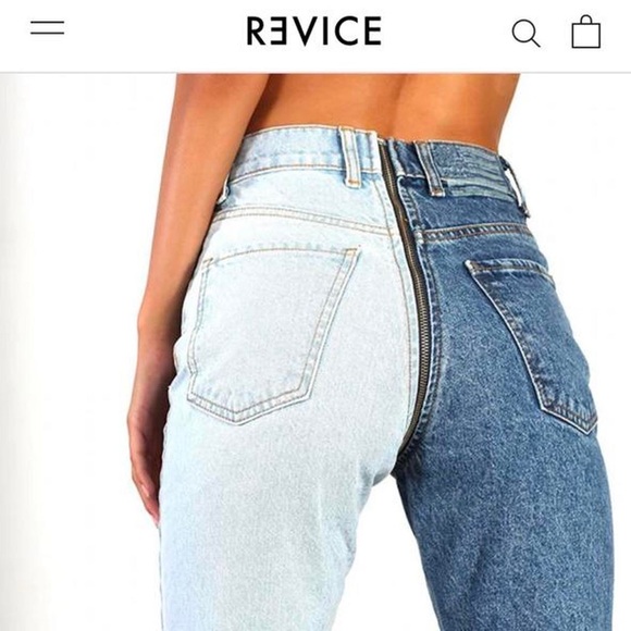 ❤️‍🔥❤️‍🔥REVICE DENIM YIN YANG CROPS in TOKYO WASH❤️‍🔥❤️‍🔥 - Picture 2 of 4